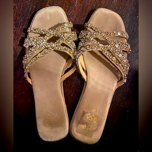 Vince Camuto Katia Gold Studded Sandal